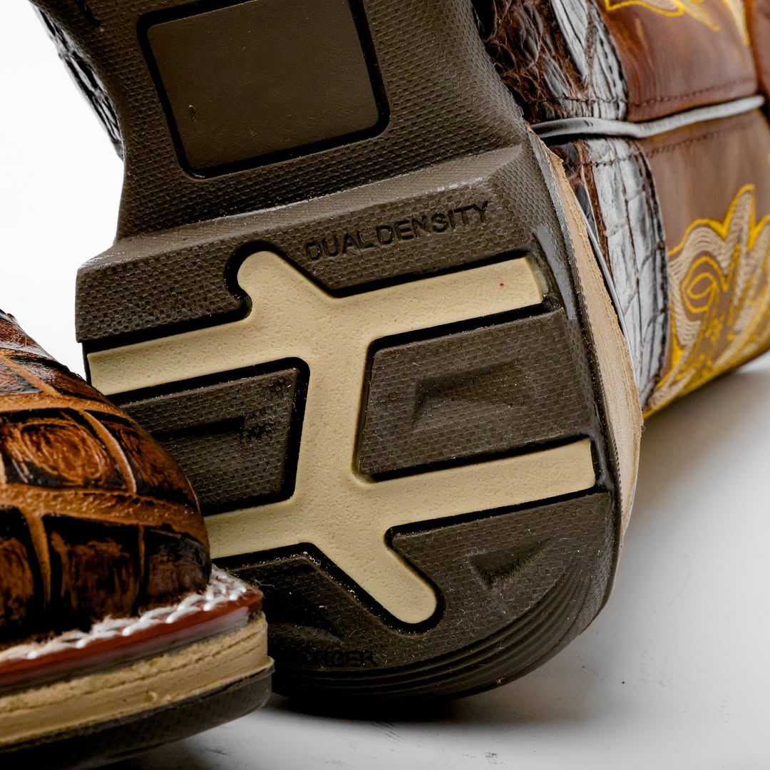 New Honey Caiman Belly Boots