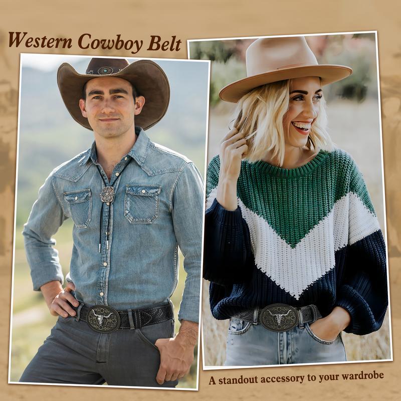 Western cowboy belts for both men and women.