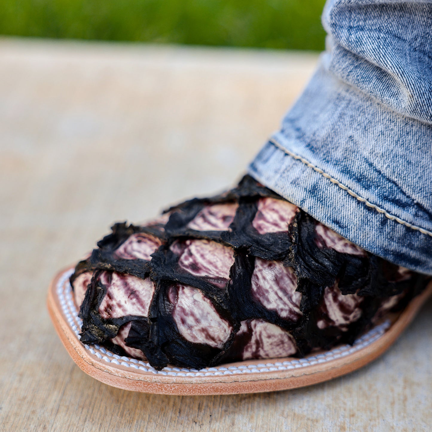 Orix Jumbo Pirarusu Leather Boots - Square Toe