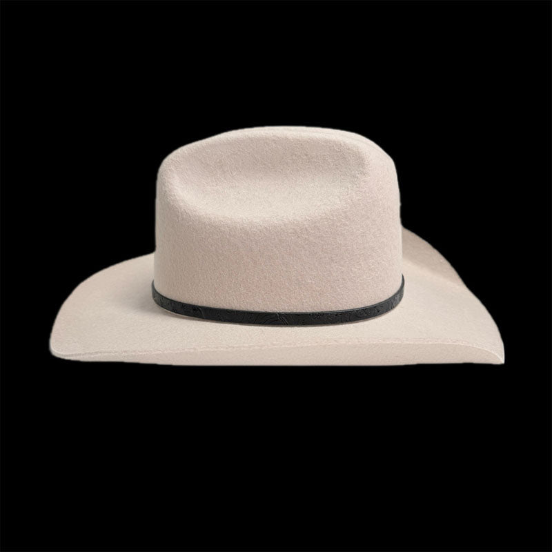 Fashion Felt Hat With Leather Trim