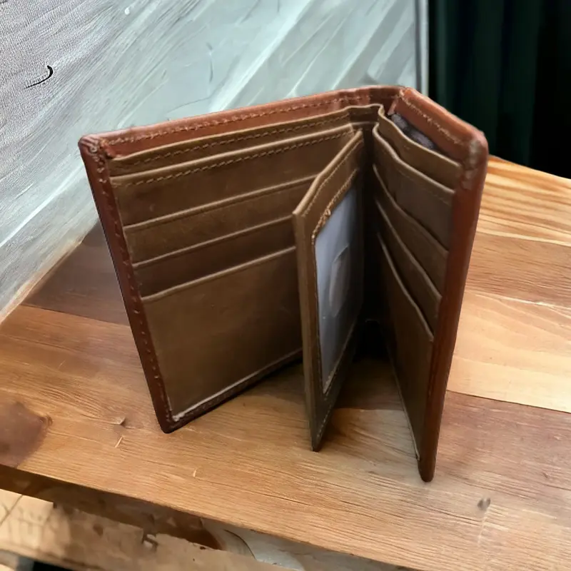 Men's Cutout Leather Wallet