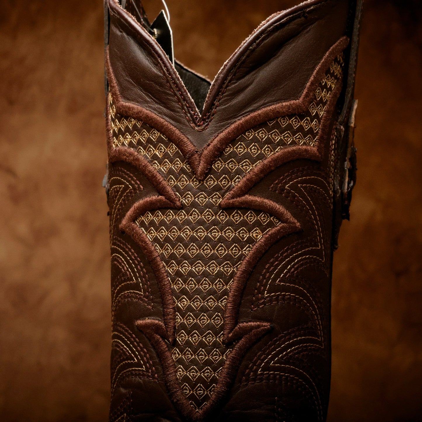 Honey Cognac Jumbo Pirarusu Leather Boots - Square Toe