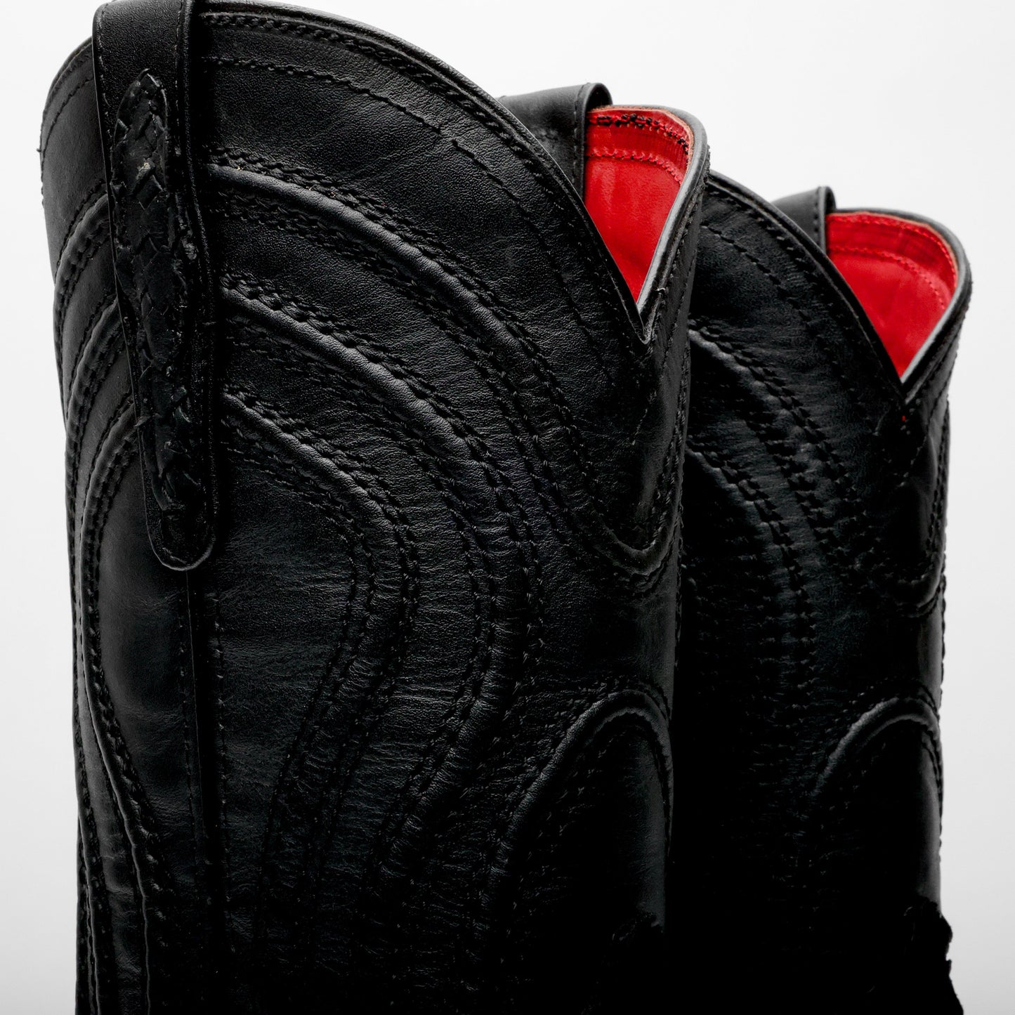 Black Basketweave – Square Toe