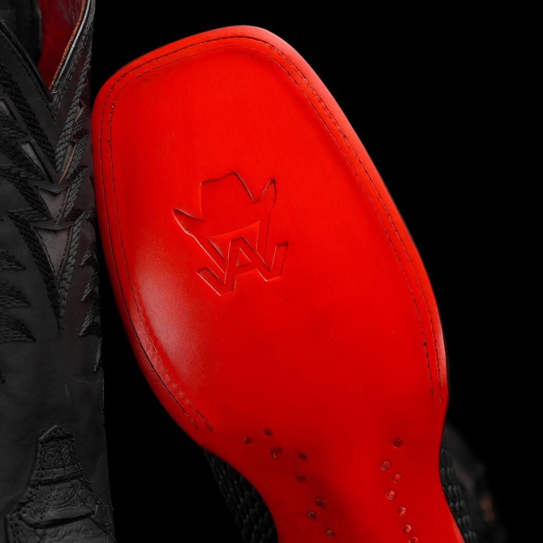 Black Caiman Belly Cowboy Boots