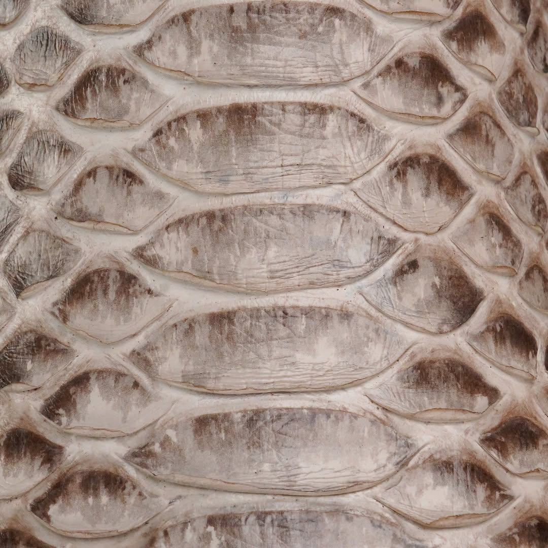 New AUTHENTIC Natural Python Skin Boots