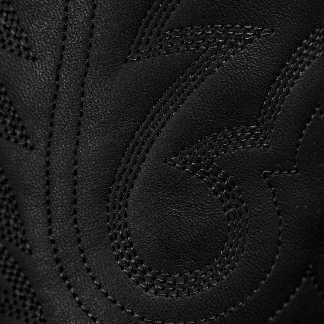 Matte Black Pythons Boots-Square Toe