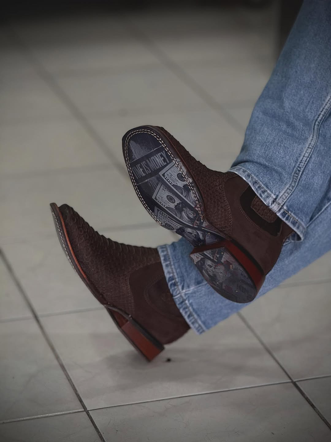 Exclusive Exotic Leather Boot – Custom Sole Design