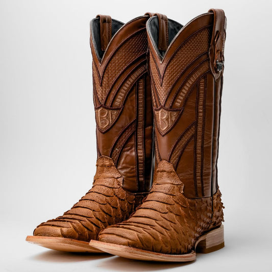 NEW Matte Tan Jumbo Python Boots