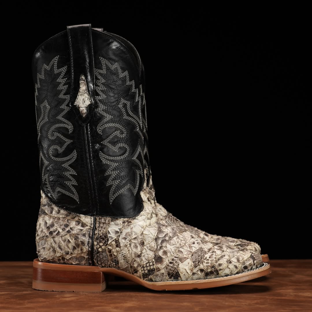 100% AUTHENTIC Python Skin Patchwork Boots