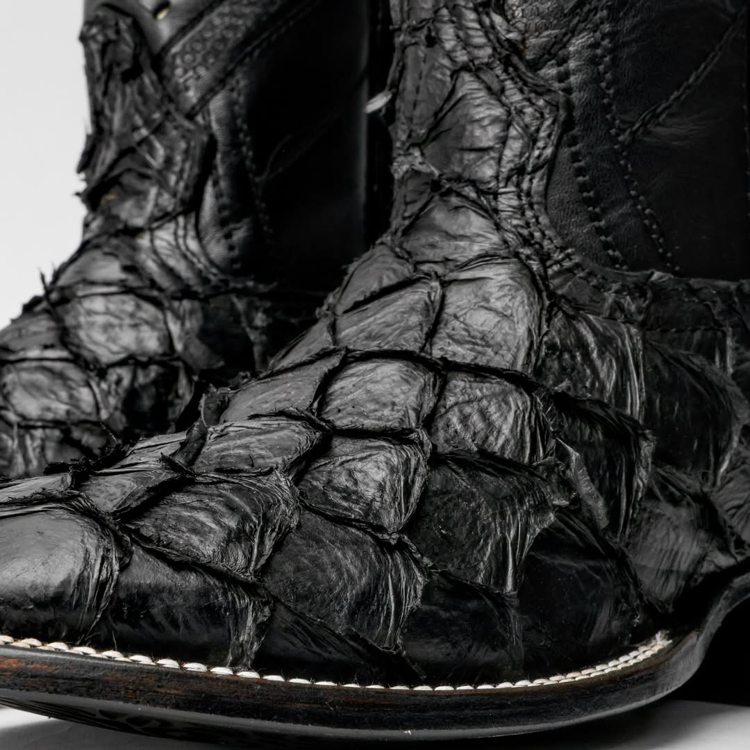 NEW GENUINE Black Pirarucu Boots