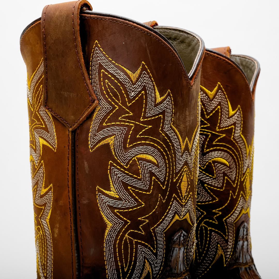 New Honey Caiman Belly Boots