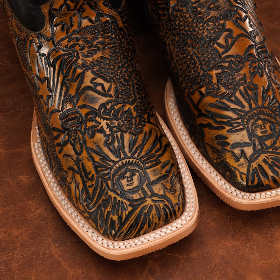 “USA” Hand Tooled Boots
