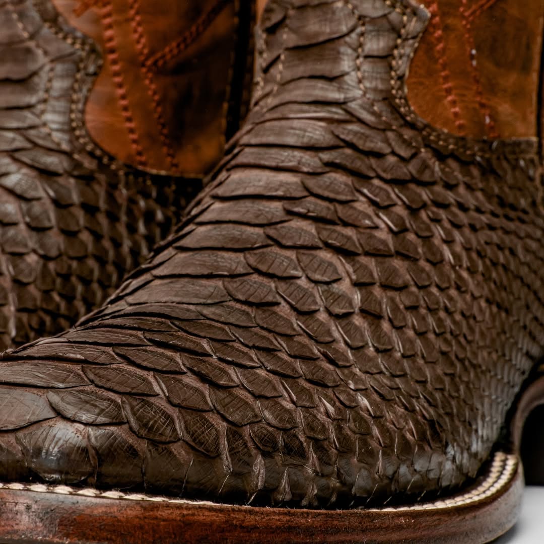 NEW GENUINE Matte Brown Python Boots