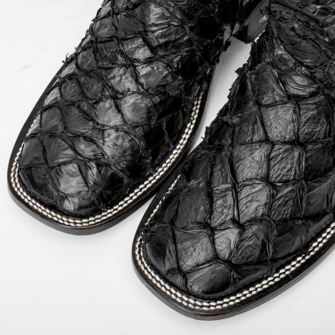 NEW GENUINE Black Pirarucu Boots