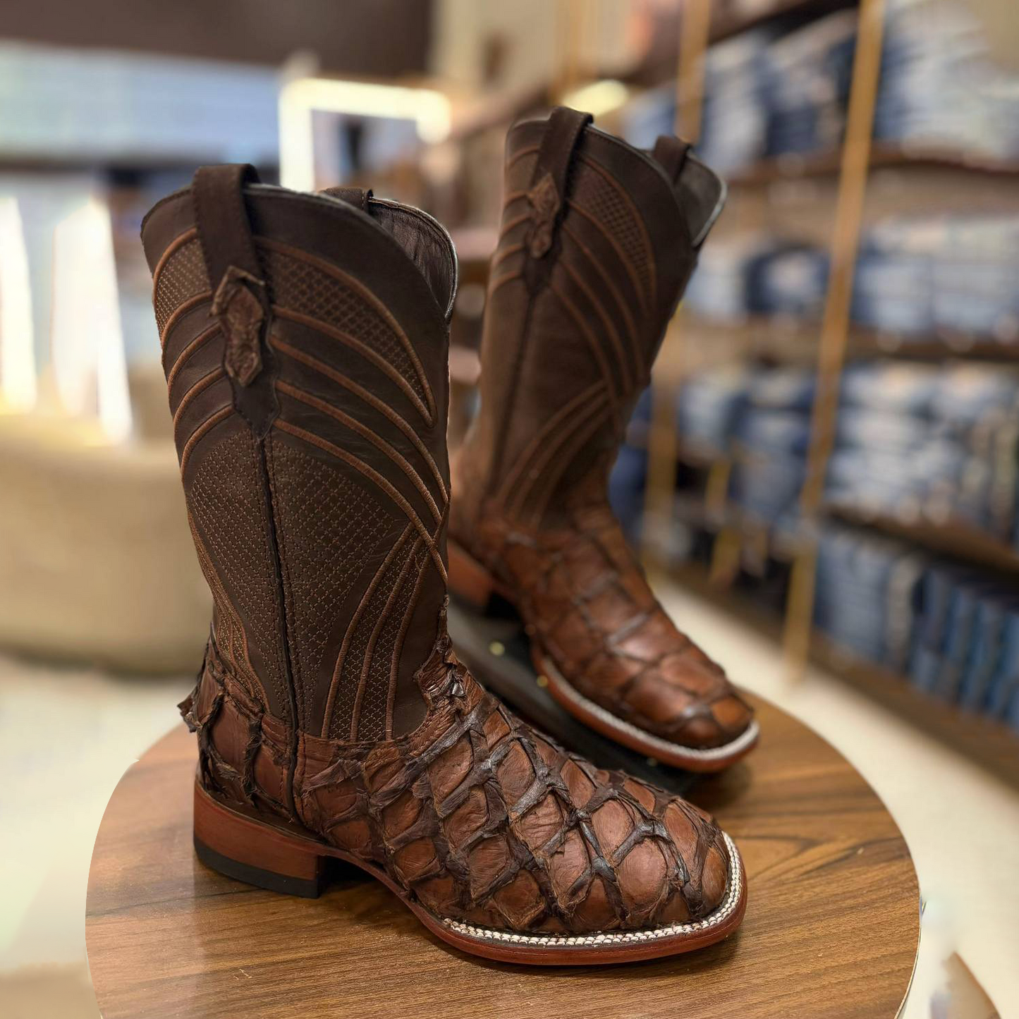 100% Genuine Pirarucu Skin Boots