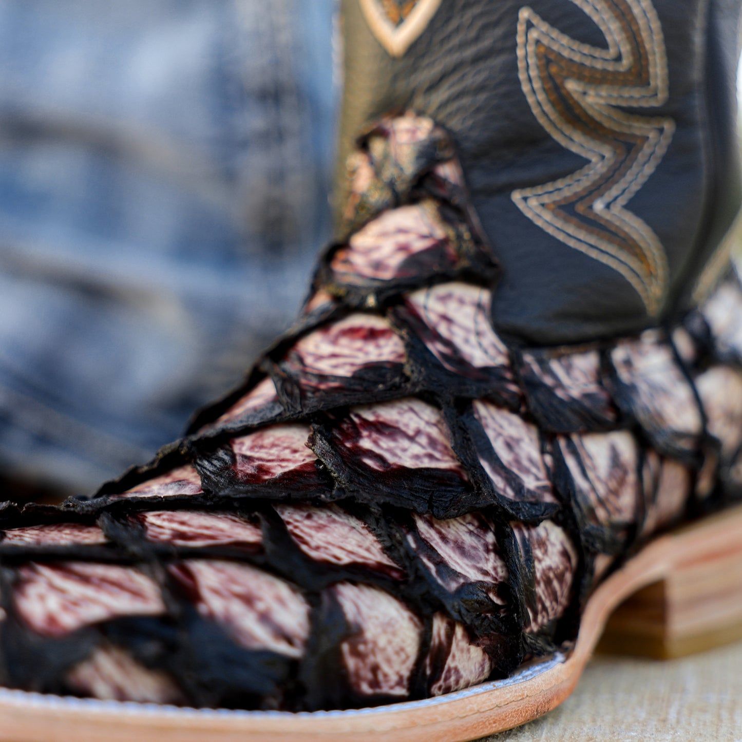 Orix Jumbo Pirarusu Leather Boots - Square Toe