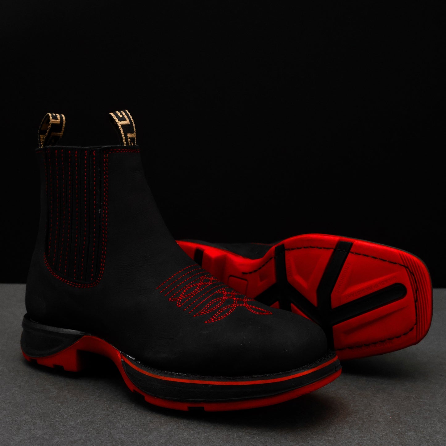 Black Nobuck Leather Botin - 3D Sole Composite Toe