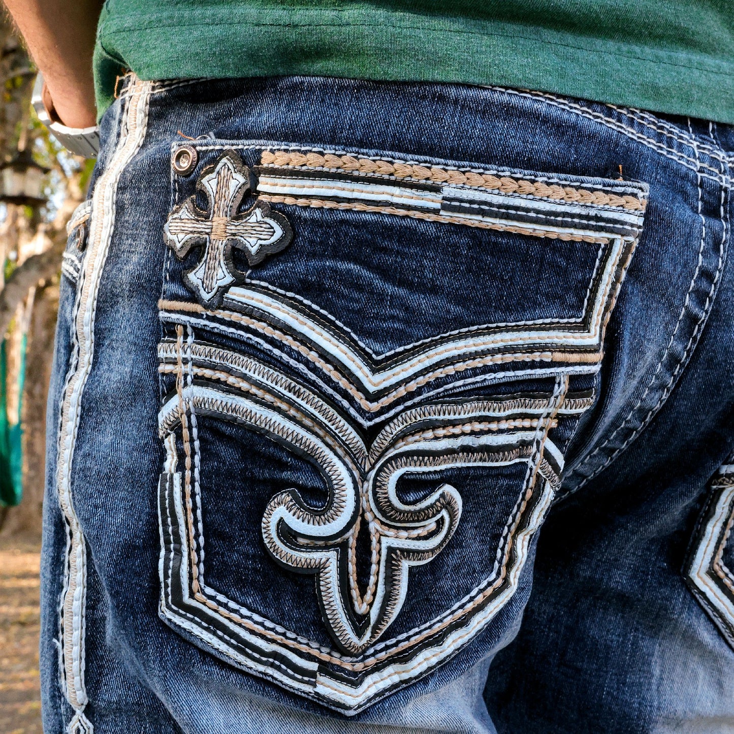 SA-044B Men's Straight Fit Denim Jeans - Classic Blues