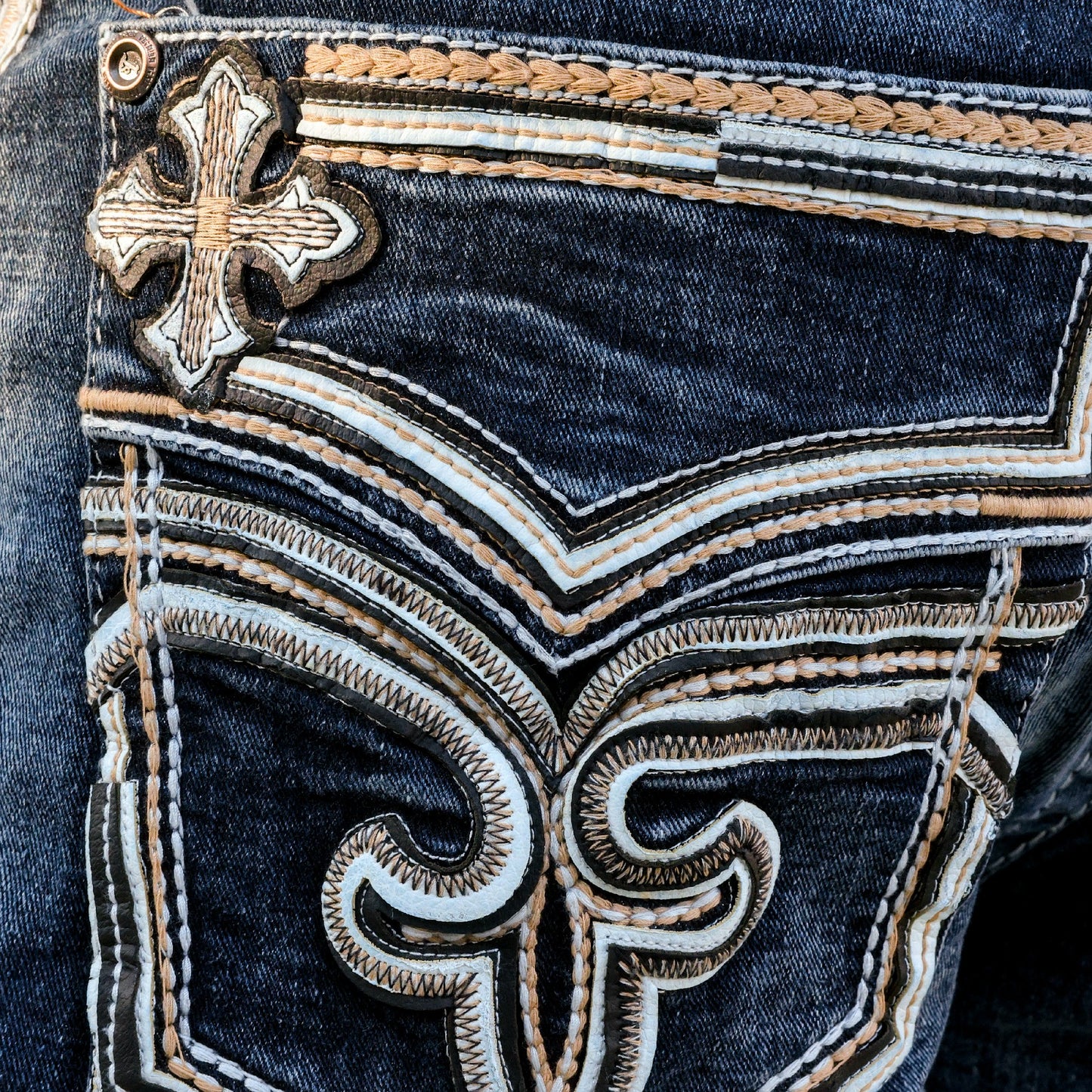 SA-044B Men's Straight Fit Denim Jeans - Classic Blues