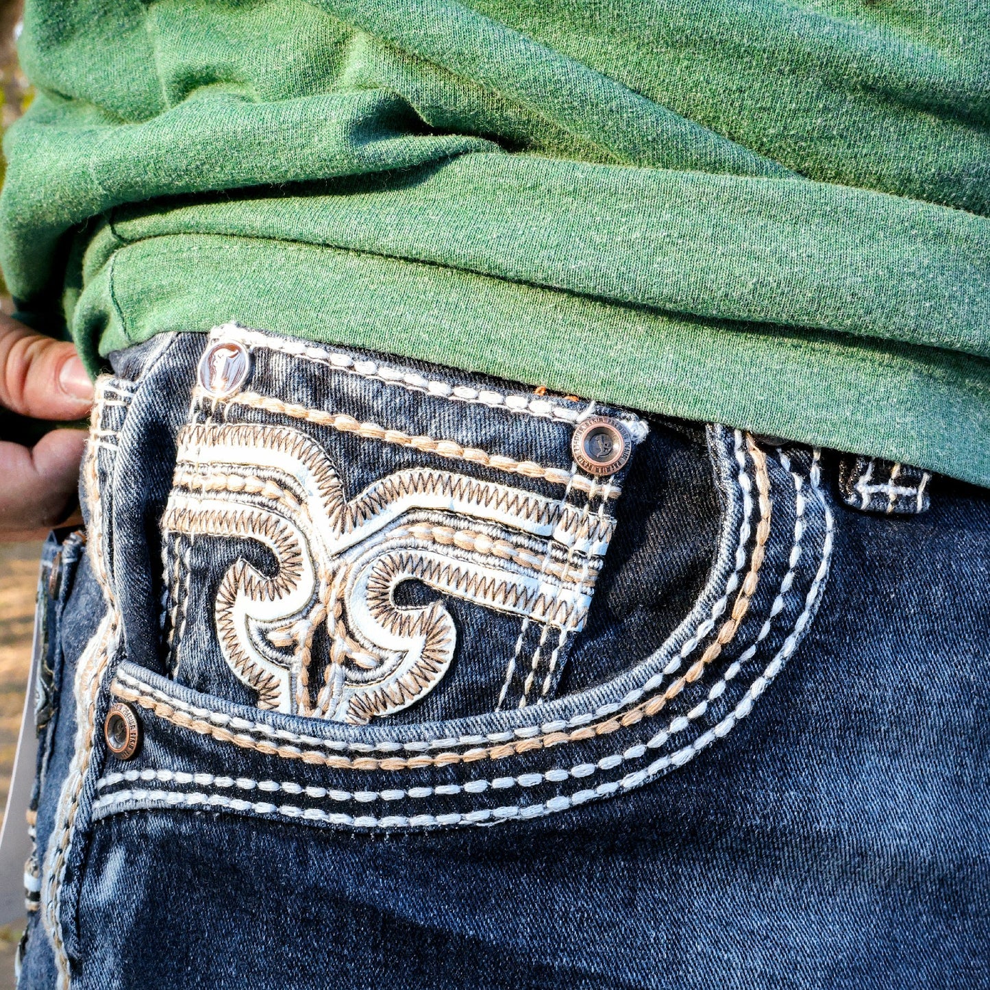 SA-044B Men's Straight Fit Denim Jeans - Classic Blues