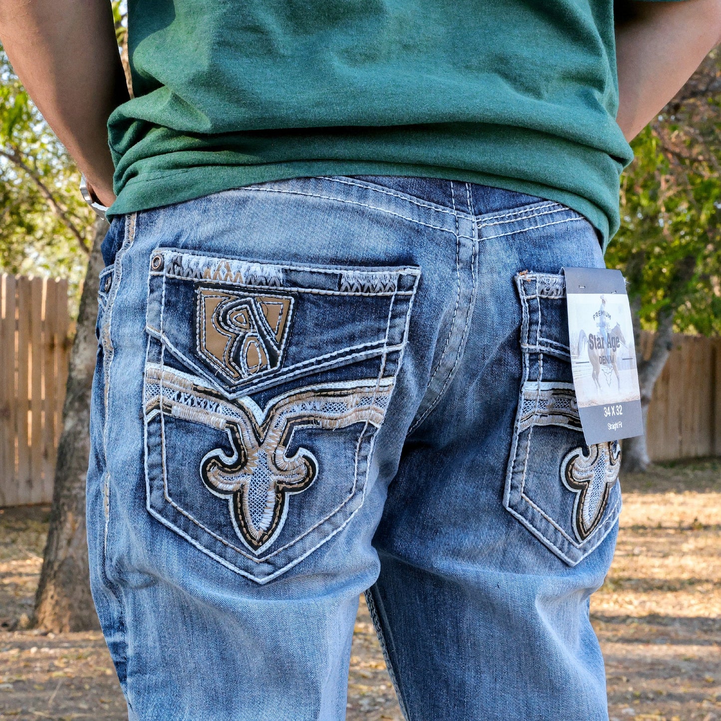 SA-045 Men's Straight Fit Denim Jeans - Classic Blues