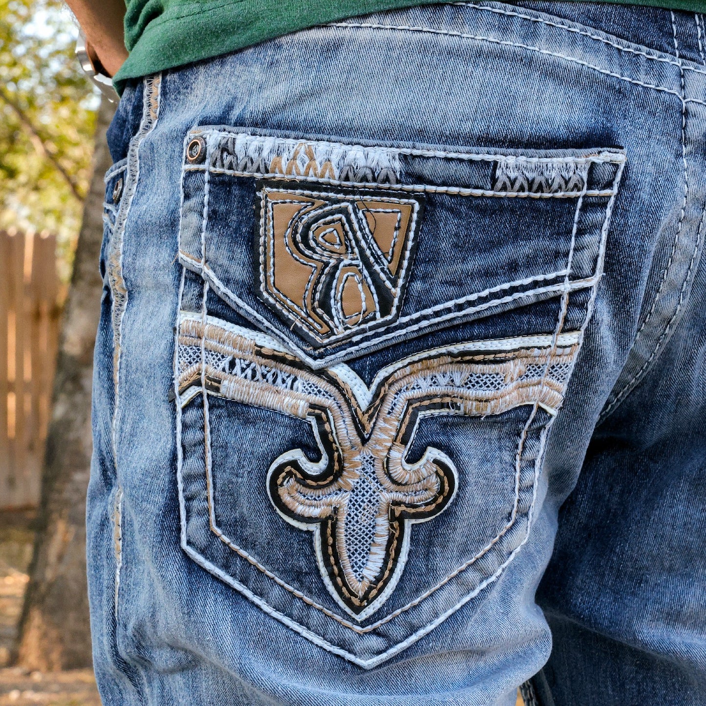 SA-045 Men's Straight Fit Denim Jeans - Classic Blues