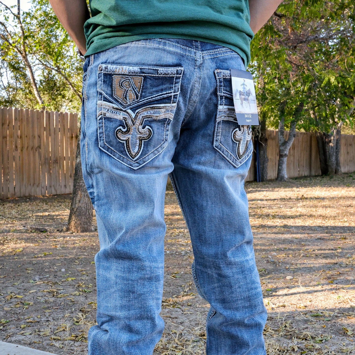 SA-045 Men's Straight Fit Denim Jeans - Classic Blues