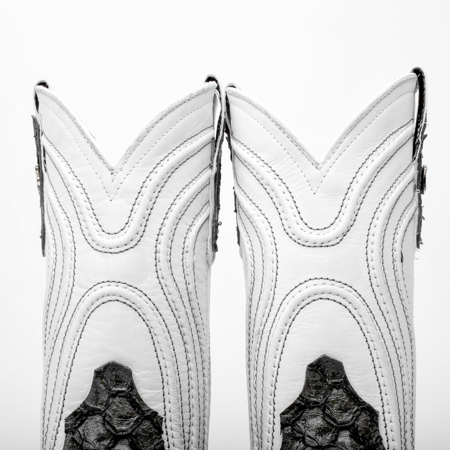 Mini Pirarucu Leather Boots In Grey – Square Toe Style