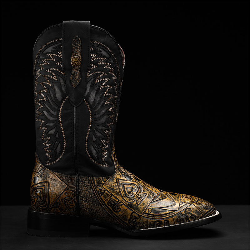The Gambler Classic Cowboy Boots - Tan Safari Edition