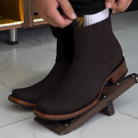 Rancher's Heritage Cowboy Boots-Chocolate