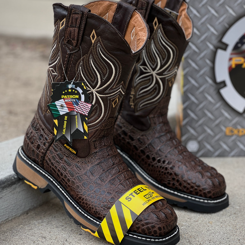 830 Nuca Moka Steel Toe Patron Botas