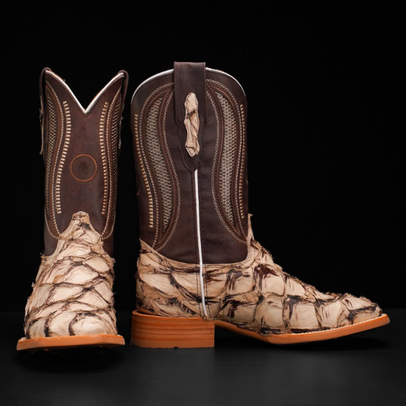 100% AUTHENTIC Mink Pirarucu Skin Boots