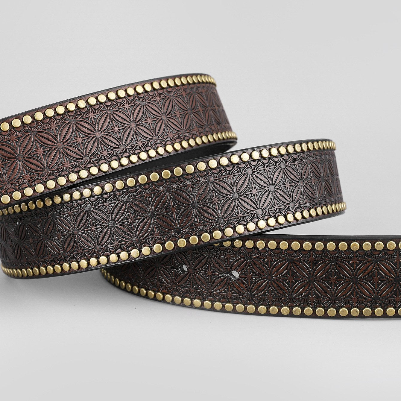 Vintage Embossed Belt Western Denim Tauren