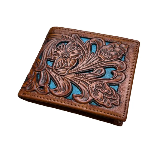 Men's Cutout Leather Wallet