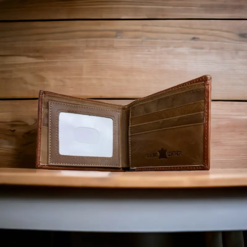 Men's Cutout Leather Wallet