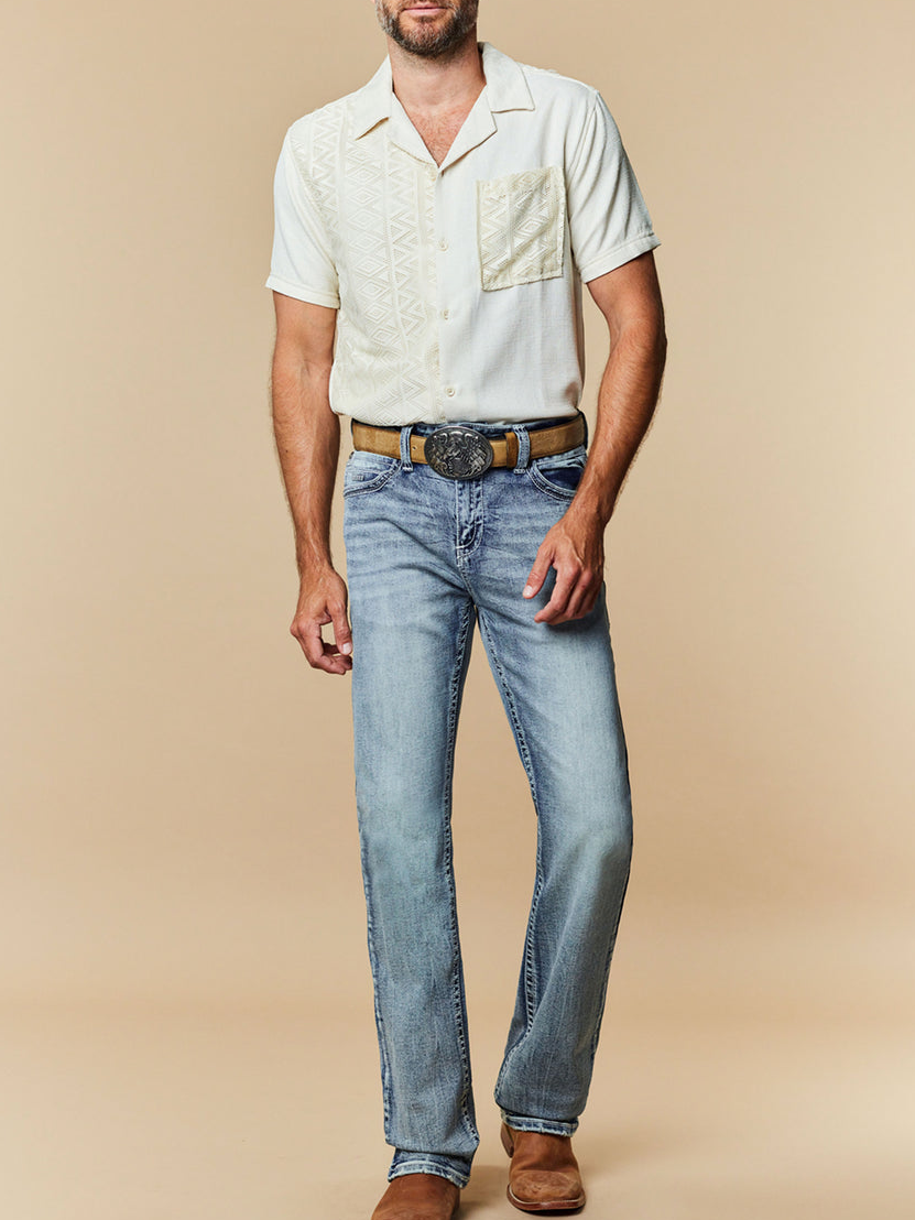 Western-style Slim-Fit Straight-Leg Jeans