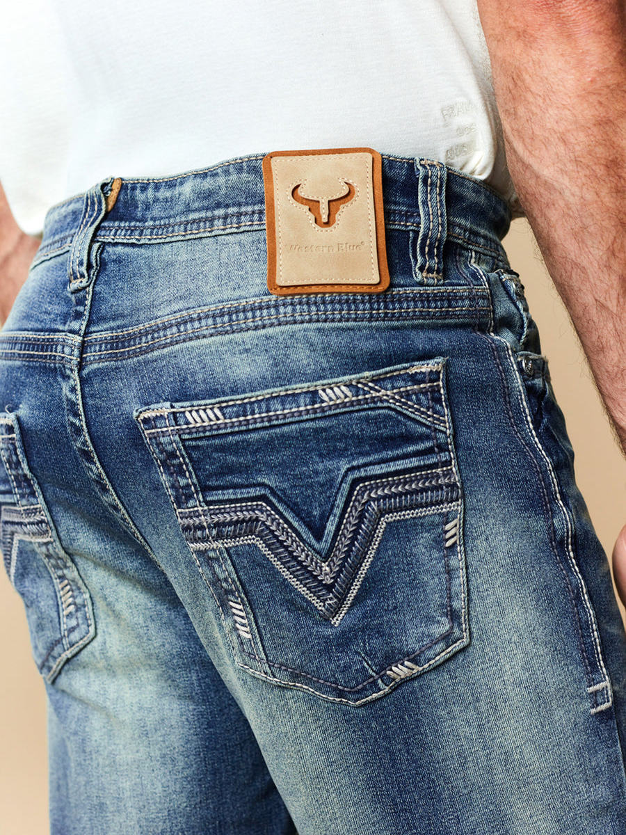 Western-style Slim-Fit Straight-Leg Jeans