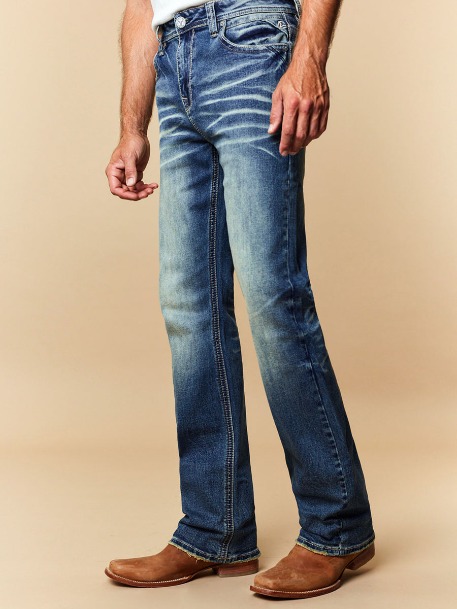 Western-style Slim-Fit Straight-Leg Jeans