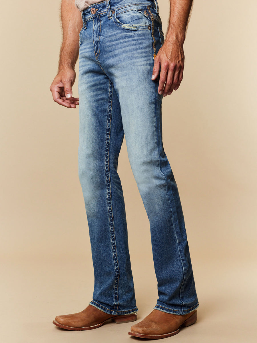 Western-style Slim-Fit Straight-Leg Jeans