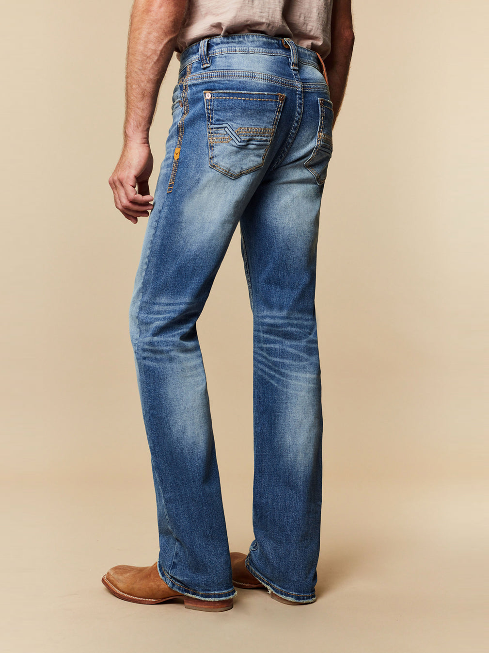 Western-style Slim-Fit Straight-Leg Jeans