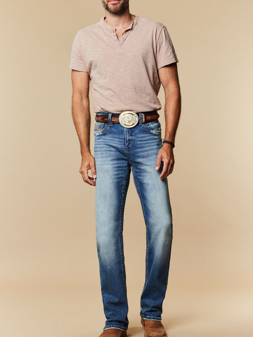 Western-style Slim-Fit Straight-Leg Jeans