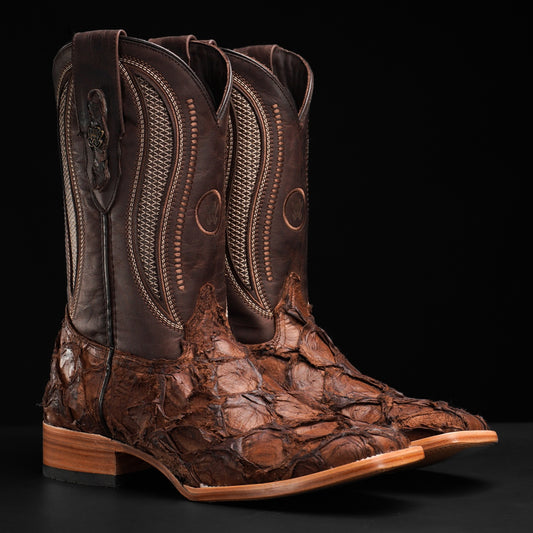Artisan Espresso Piraroucu Square Toe Boots