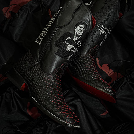 Caiman Belly Leather Boots With 3D Lightweight Sole - Composite