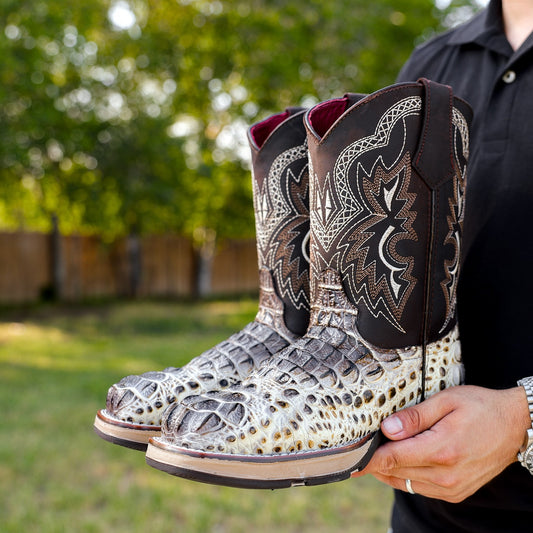 Desert Orix Caiman Neck Leather Boots With 3D Lightweight Sole - Composite Toe
