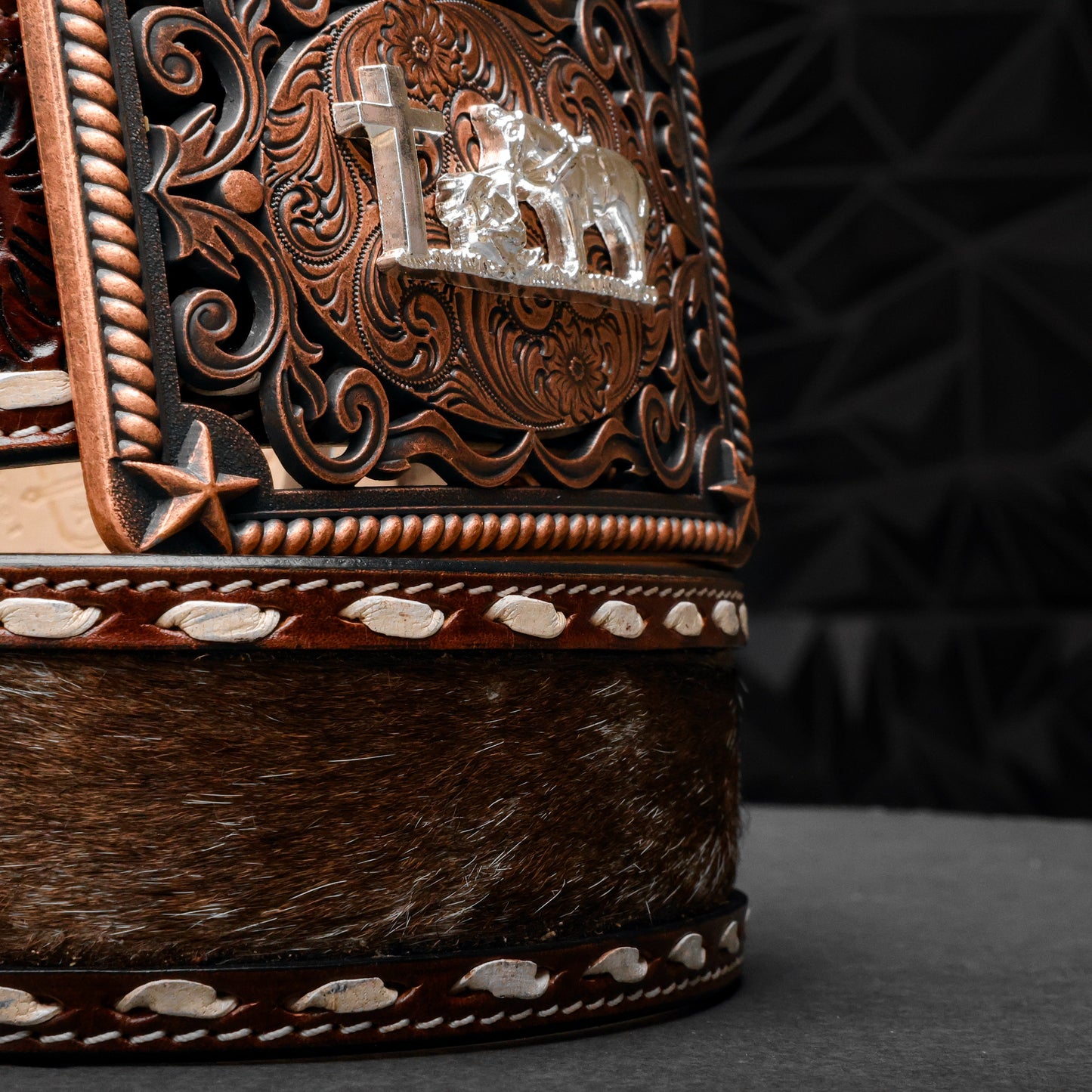 2 Inch Hand-Tooled Artesanal Genuine Cowhide Leather Belt