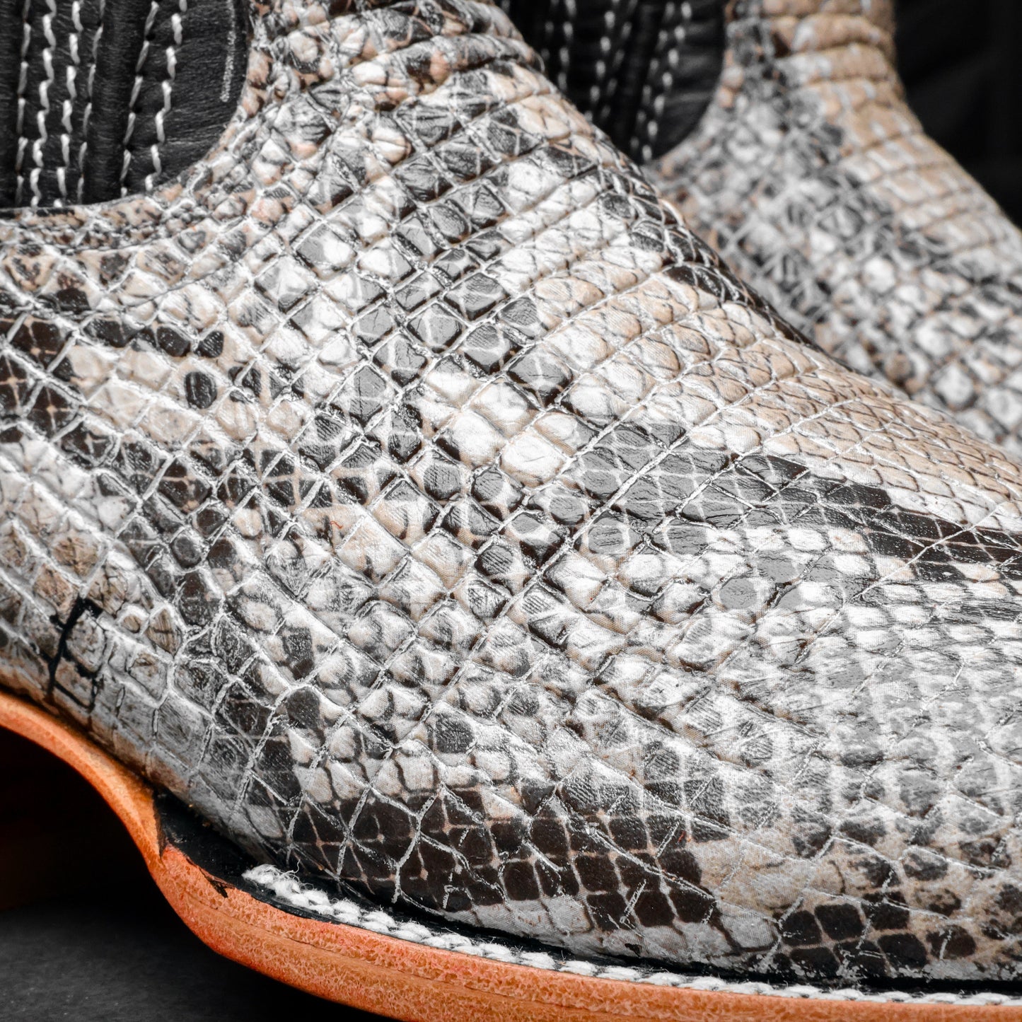 Bruce Mamba Leather Boots - Square Toe