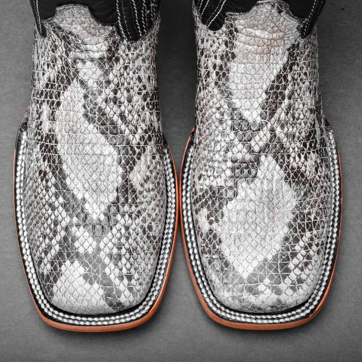 Bruce Mamba Leather Boots - Square Toe