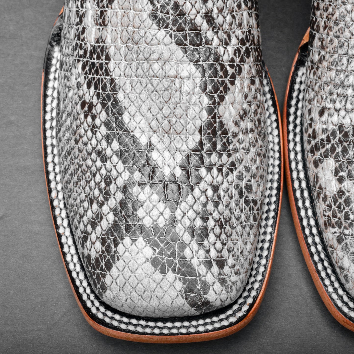 Bruce Mamba Leather Boots - Square Toe