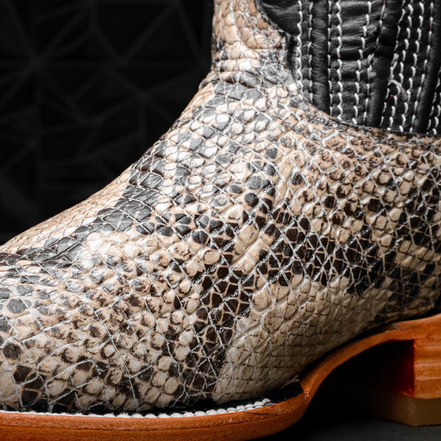 Bruce Mamba Leather Boots - Square Toe