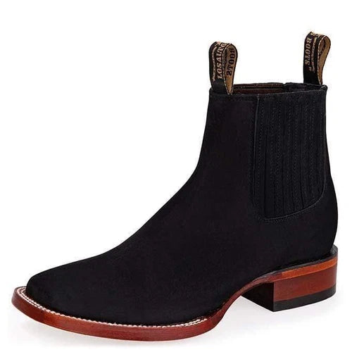 Men's Genuine Nubuck Ankle Charro Boots